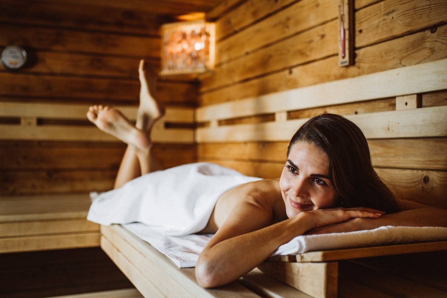 Entspannte Auszeit in der Sauna
